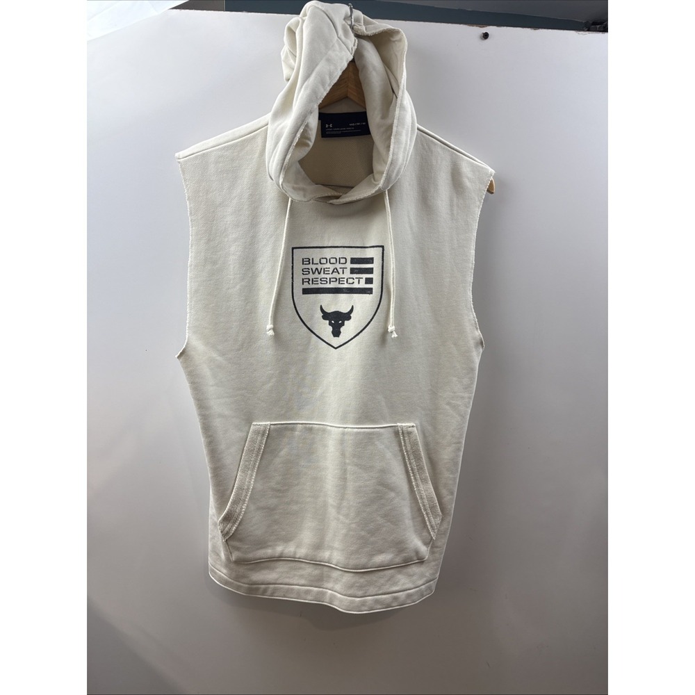 Under Armour Project Rock Terry Pullover Hoodie Men Medium Sleeveless